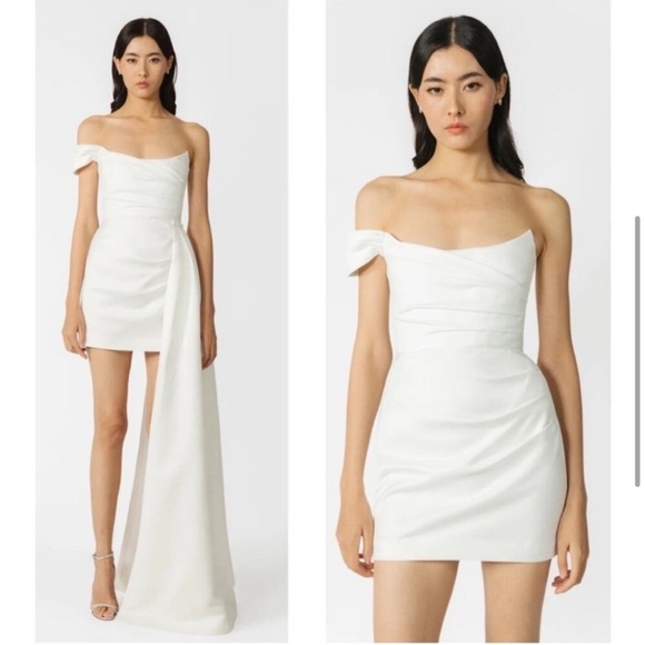 SAU LEE Brenda Dress in White - Picture 3 of 13